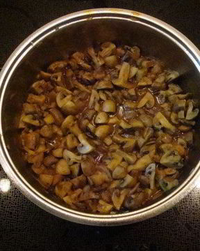 Грибное рагу с полентой