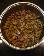 Грибное рагу с полентой