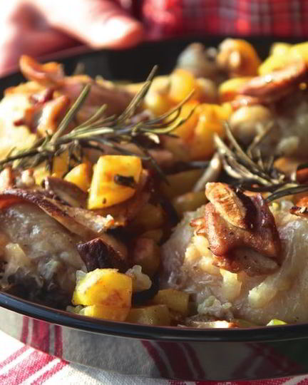 Рецепт куриного фрикасе с грибами по-женевски