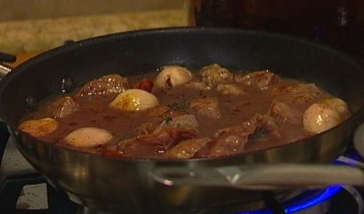 мясное рагу с чечевицей и шалотом