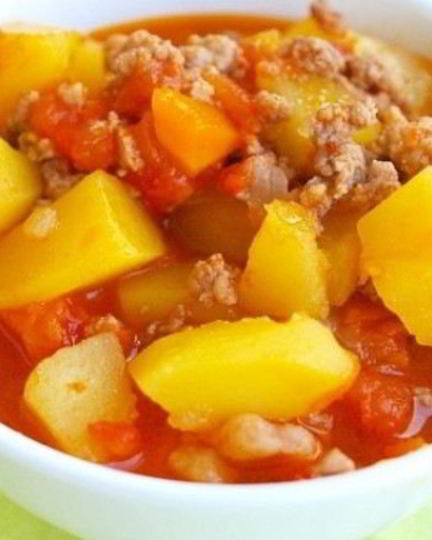 Рецепт овощного рагу с фаршем