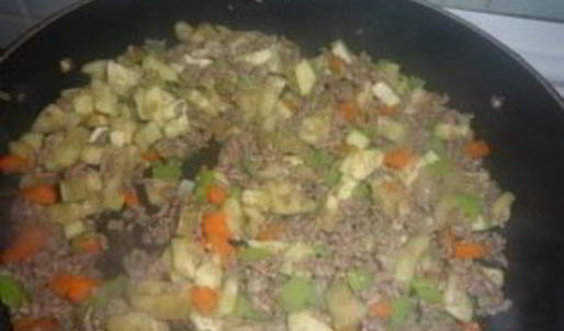 овощное рагу с фаршем