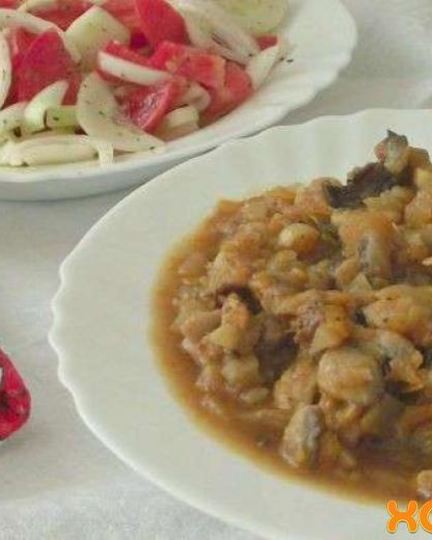 Рецепт овощного рагу с грибами