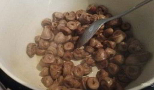 овощное рагу с куриными сердечками