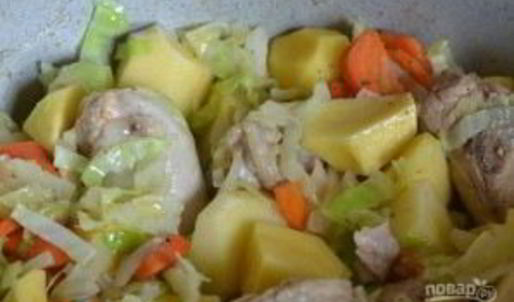 овощное рагу с курицей и кабачками