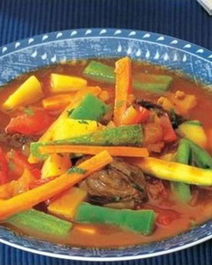Рецепт овощного рагу с мясом ягненка по-арабски