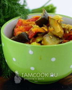 Рагу из баклажанов и помидоров