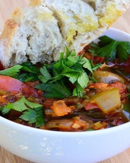 Рецепт рагу из помидоров и перца