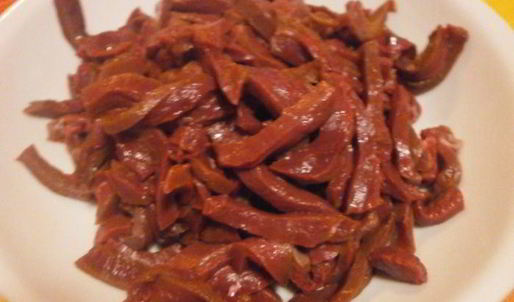 рагу из сердца с вялеными помидорами