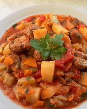 Рагу из свинины с овощами