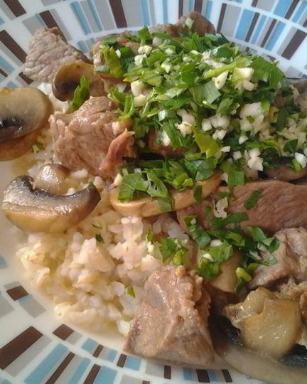 Рецепт рагу из телятины с грибами