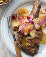 Рагу из трех видов лука к мясу