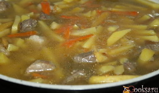 рагу со свининой, говядиной, картофелем и репой