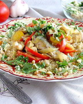 Рыбное рагу с киноа по-мароккански