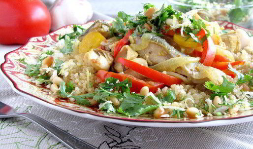 рыбное рагу с киноа по-мароккански