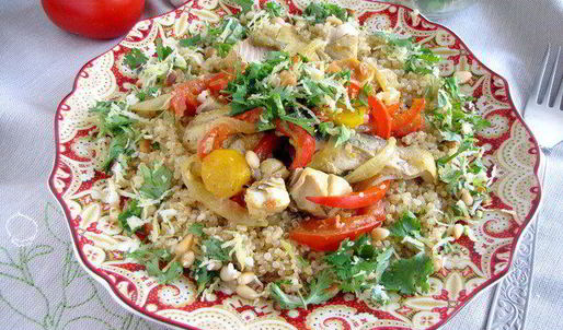 рыбное рагу с киноа по-мароккански