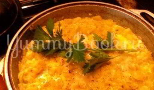 зеленое рагу в сливочном соусе