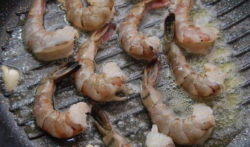 дважды мускатное ризотто с креветками