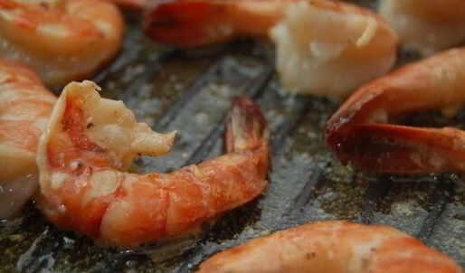 дважды мускатное ризотто с креветками