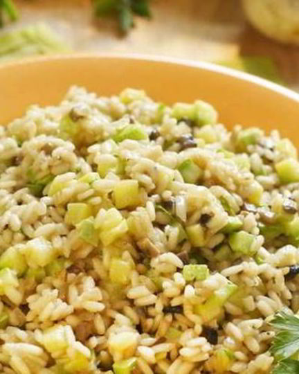 Рецепт легкого весеннего ризотто с кабачком