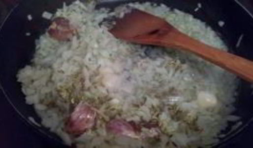 насыщенное ризотто с морским окунем и сливками