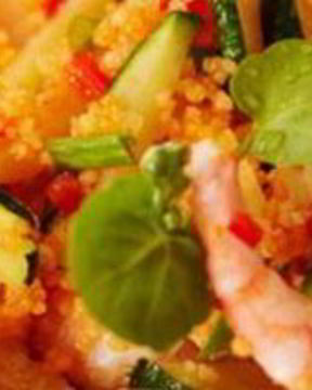 Ризотто из кускуса с креветками