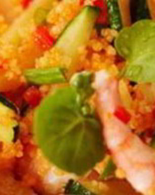 Ризотто из кускуса с креветками