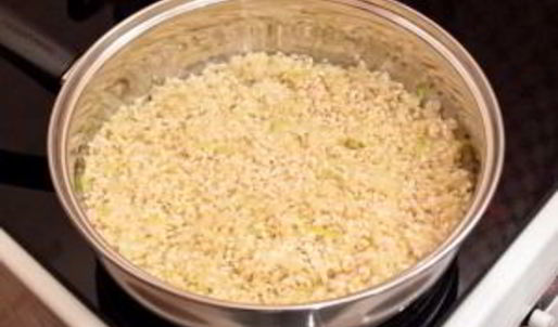 ризотто с беконом и болгарским перцем