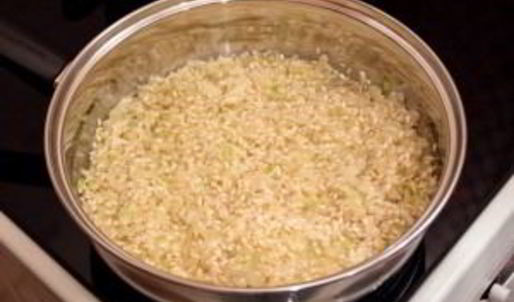 ризотто с беконом и болгарским перцем