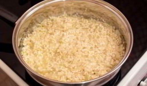 ризотто с беконом и болгарским перцем