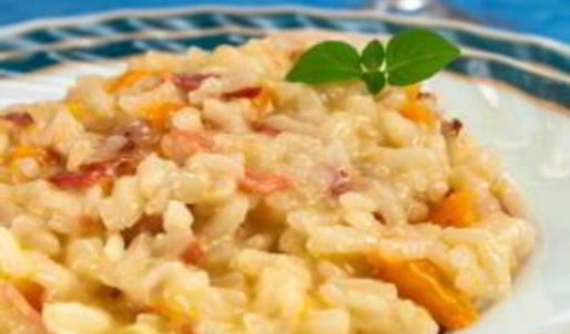 ризотто с беконом и болгарским перцем