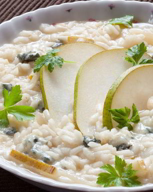 Ризотто с горгонзолой и грушей