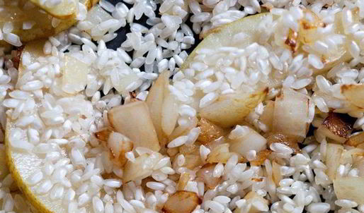 ризотто с горгонзолой и грушей