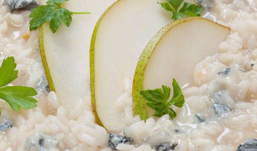 ризотто с горгонзолой и грушей