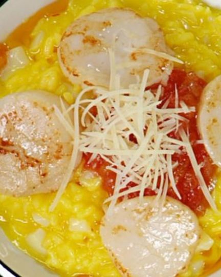 Рецепт ризотто с гребешками