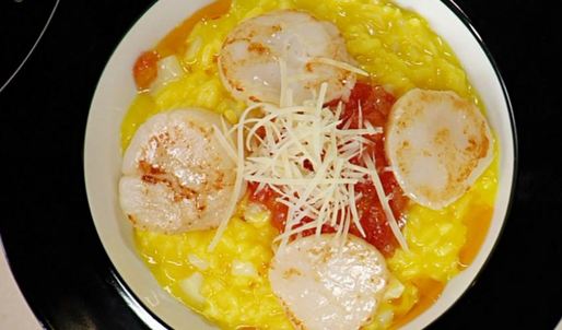 ризотто с гребешками