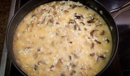 ризотто с грибами шиитаки