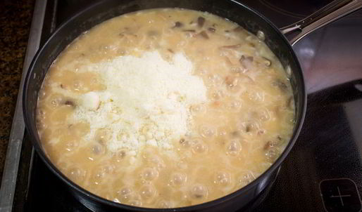 ризотто с грибами шиитаки