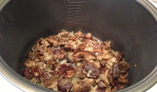 ризотто с грибами в мультиварке