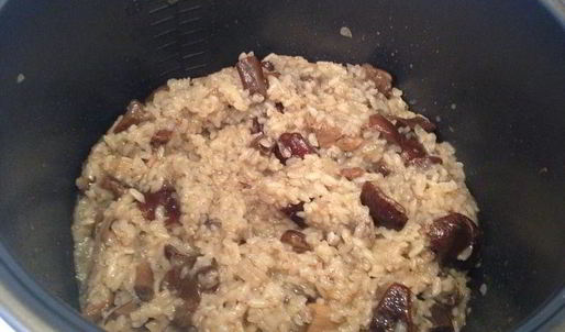 ризотто с грибами в мультиварке