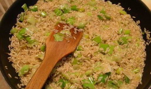 ризотто с копченой рыбой