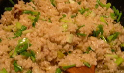 ризотто с копченой рыбой