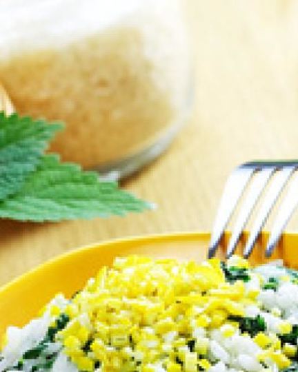 Рецепт ризотто с крапивой и лимоном