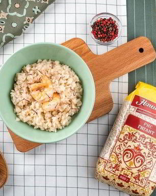 Ризотто с креветками и мидиями