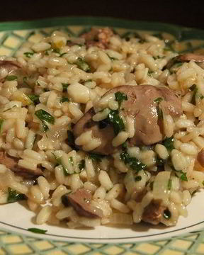 Ризотто с куриной печенкой