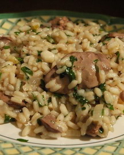 Рецепт ризотто с куриной печенкой