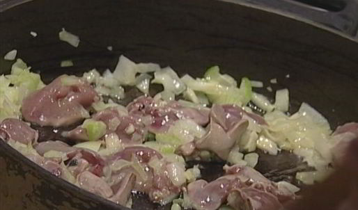 ризотто с куриной печенкой