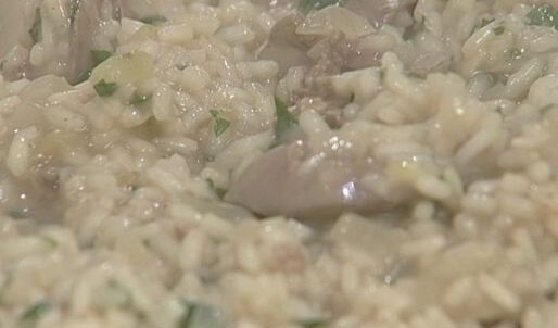 ризотто с куриной печенкой