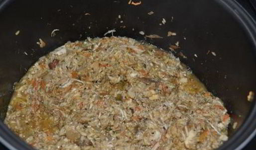 ризотто с курицей и грибами в мультиварке