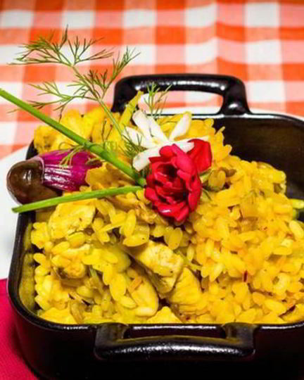 Рецепт ризотто с курицей и карри